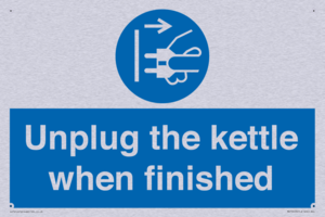Unplug the kettle when finished